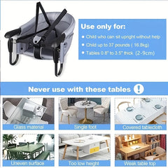 Hook On Chair Fast Table Chair For Baby Infant Washable Can Bear Up To 15kg