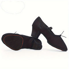 Women's Soft Sole Breathable Ballet Dance Shoes Low Heel Slip on Athletic Shoes