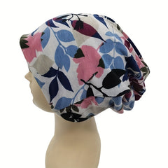 Leaf Print Beanie Casual Lightweight Skull Hat Neck Gaiter Unisex Chemo Cap