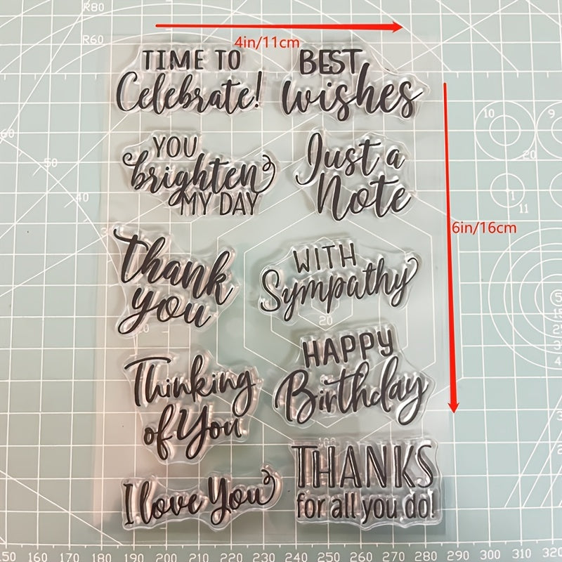 Clear Silicone Stamp Set - Transparent Stamps for Crafts
