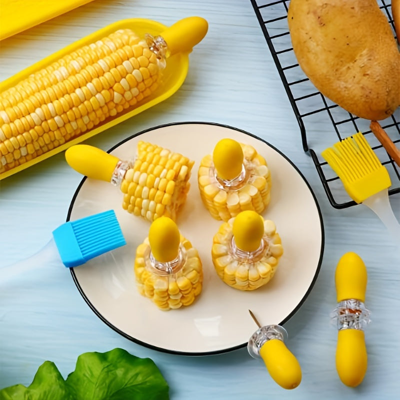 2pcs Stainless Steel Corn Needle BBQ Forks