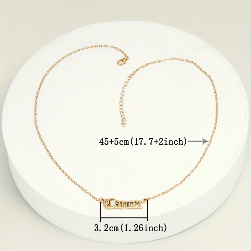 Golden Plated 12 Constellations Pendant Necklace