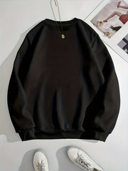 Butterfly & Letter Print Pullover Sweatshirt Fall/Winter Women's Clothing