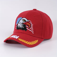 American Flag Eagle Baseball Cap Embroidered Unisex Patriotic Dad Hat