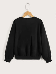 Girls' Brooklyn Graphic Long Sleeve Sweatshirt Round Neck Pullover Spring Fall