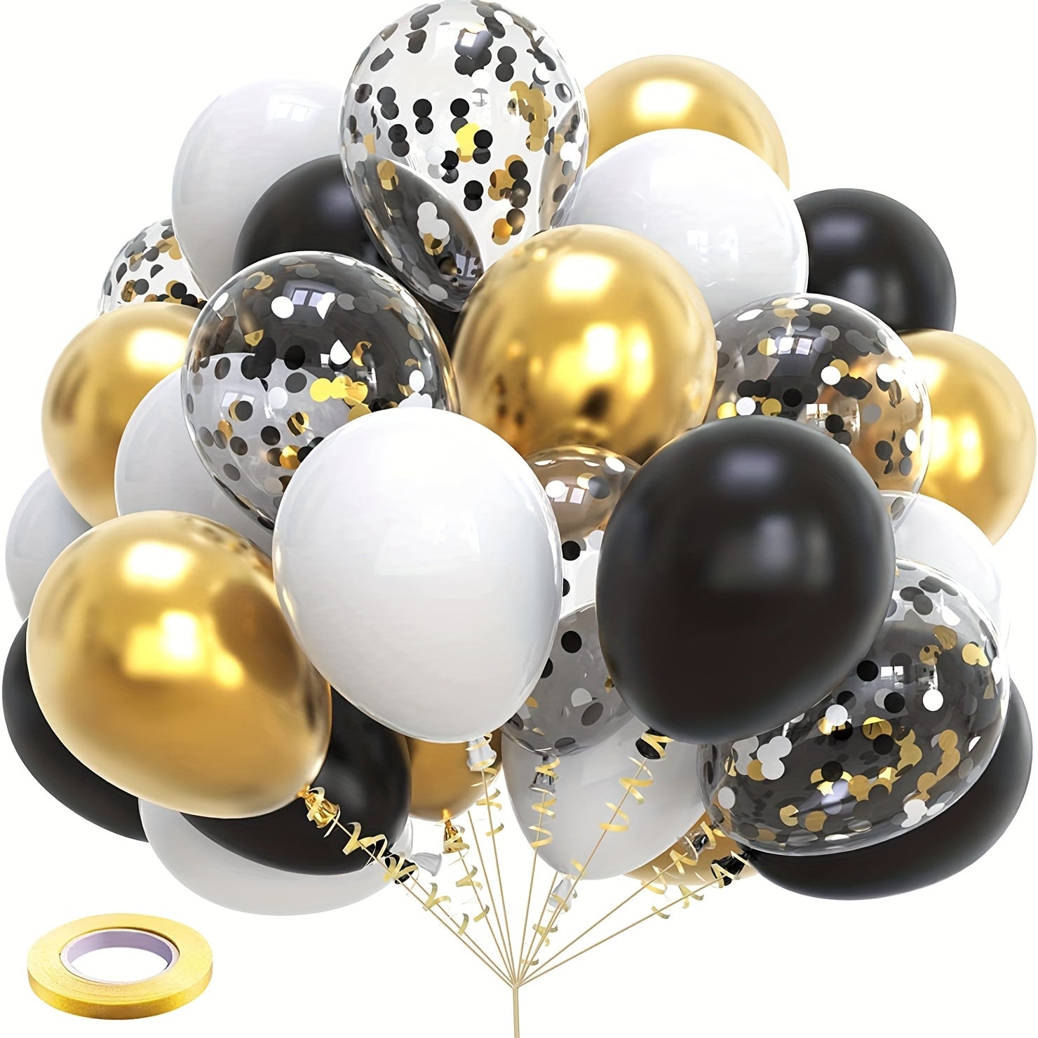 80pcs Golden Balloons 30 48 Cm Matte Metallic Confetti Latex Bulk for Party