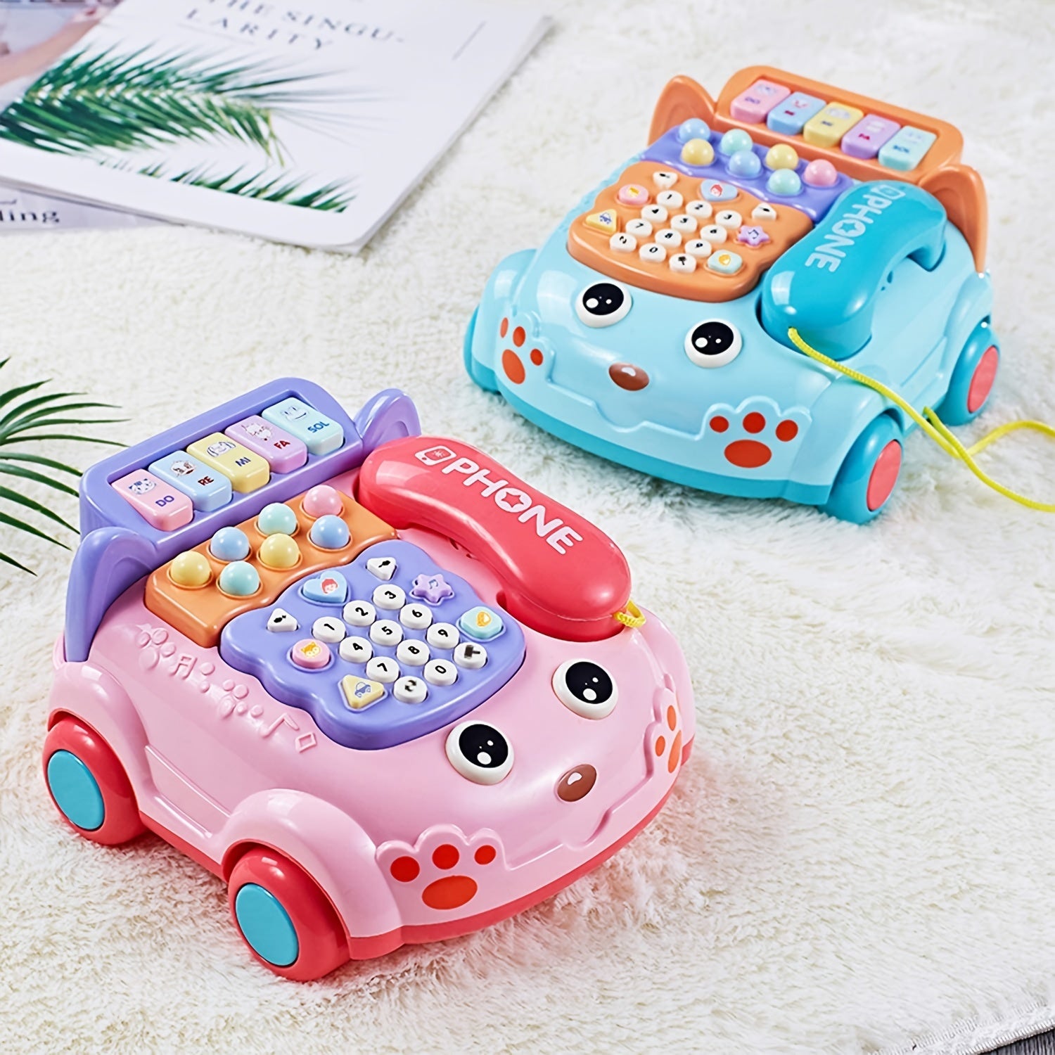Baby Musical Phone Car Toy Early Education Simulation Seat Machine