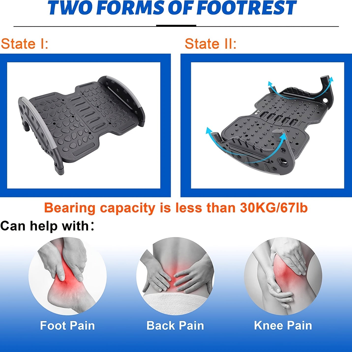 Under Desk Foot Rest Rocker Footrest Office Stool