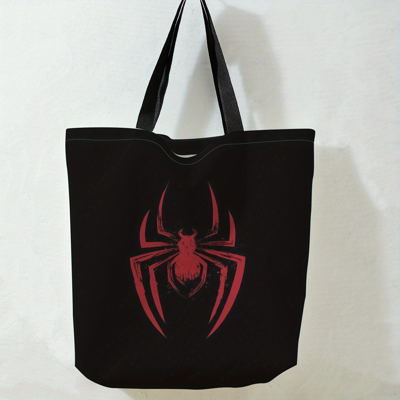 Halloween Spider Print Tote Bag - Large Travel Beach Shoulder Bag