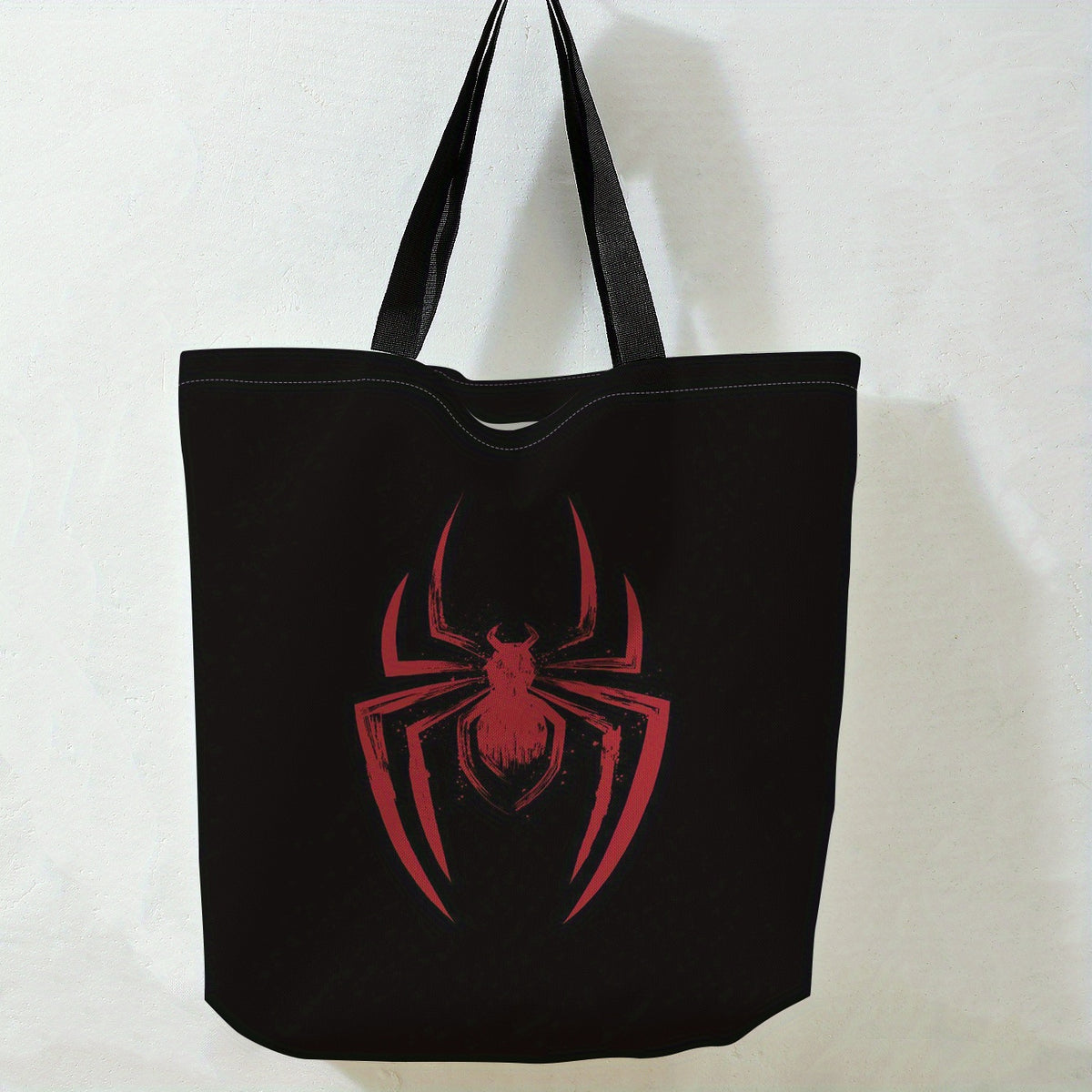 Halloween Spider Print Tote Bag - Large Travel Beach Shoulder Bag
