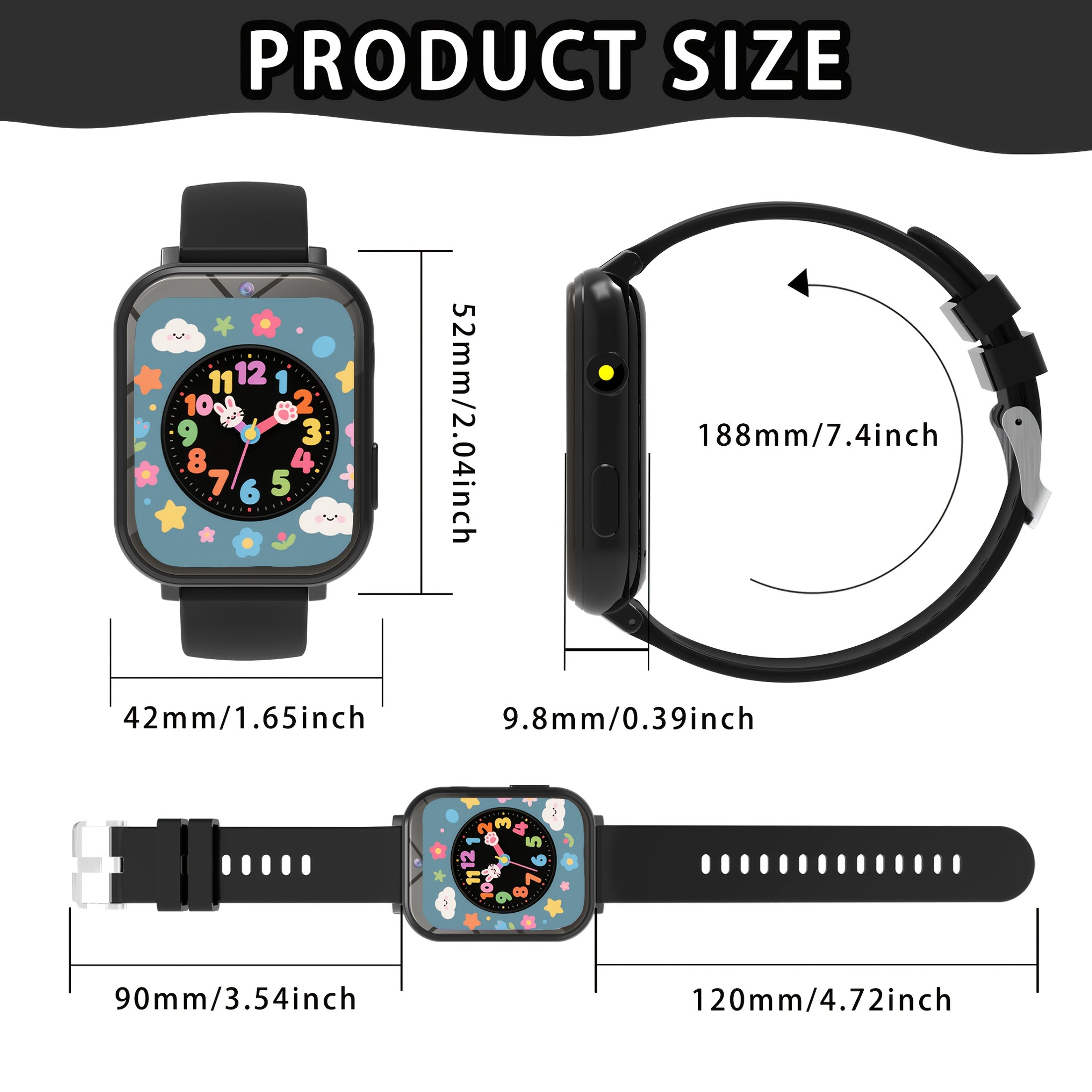 GREENPORT Smart Game Watch with LED Lighting HD Camera & Smart Navigation