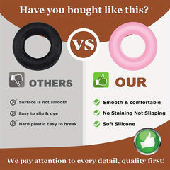 14 Pairs Silicone Eyeglass Ear Grips Anti-Slip Comfort Clear Pink