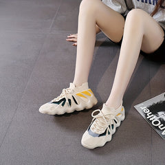Octopus Sole Women's Walking Shoes Lightweight Lace Up Sneakers