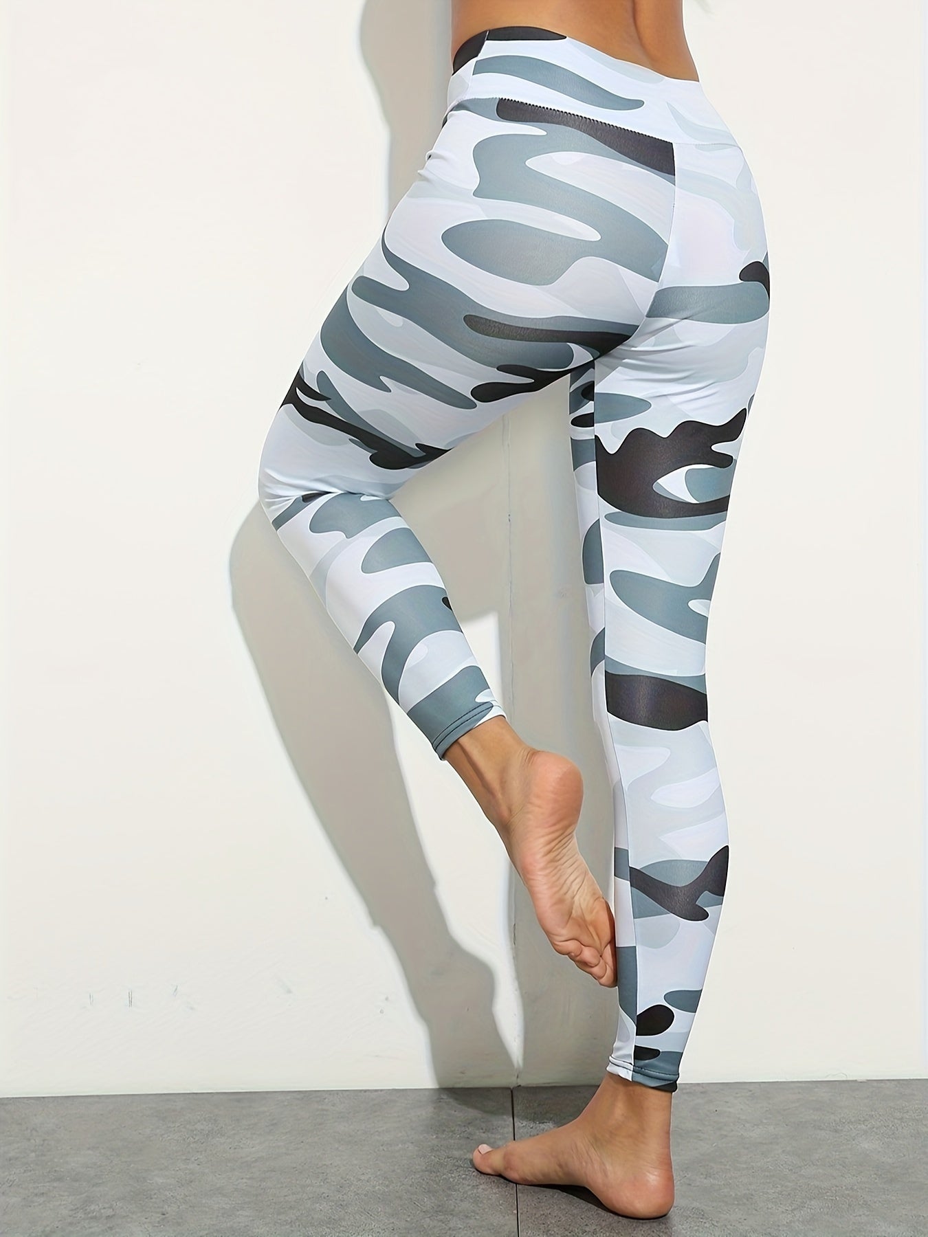 Camouflage Pattern Yoga Leggings High Stretch Fitness Pants