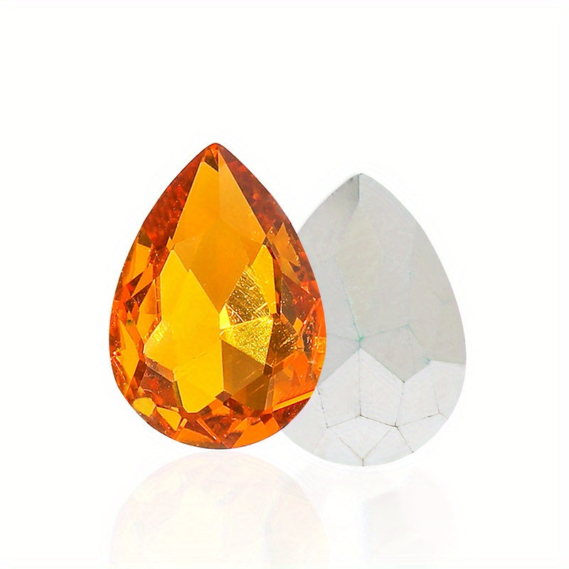 20pcs Glass Water Drop Drill Mobile Phone Sticker DIY Decoration Accessories