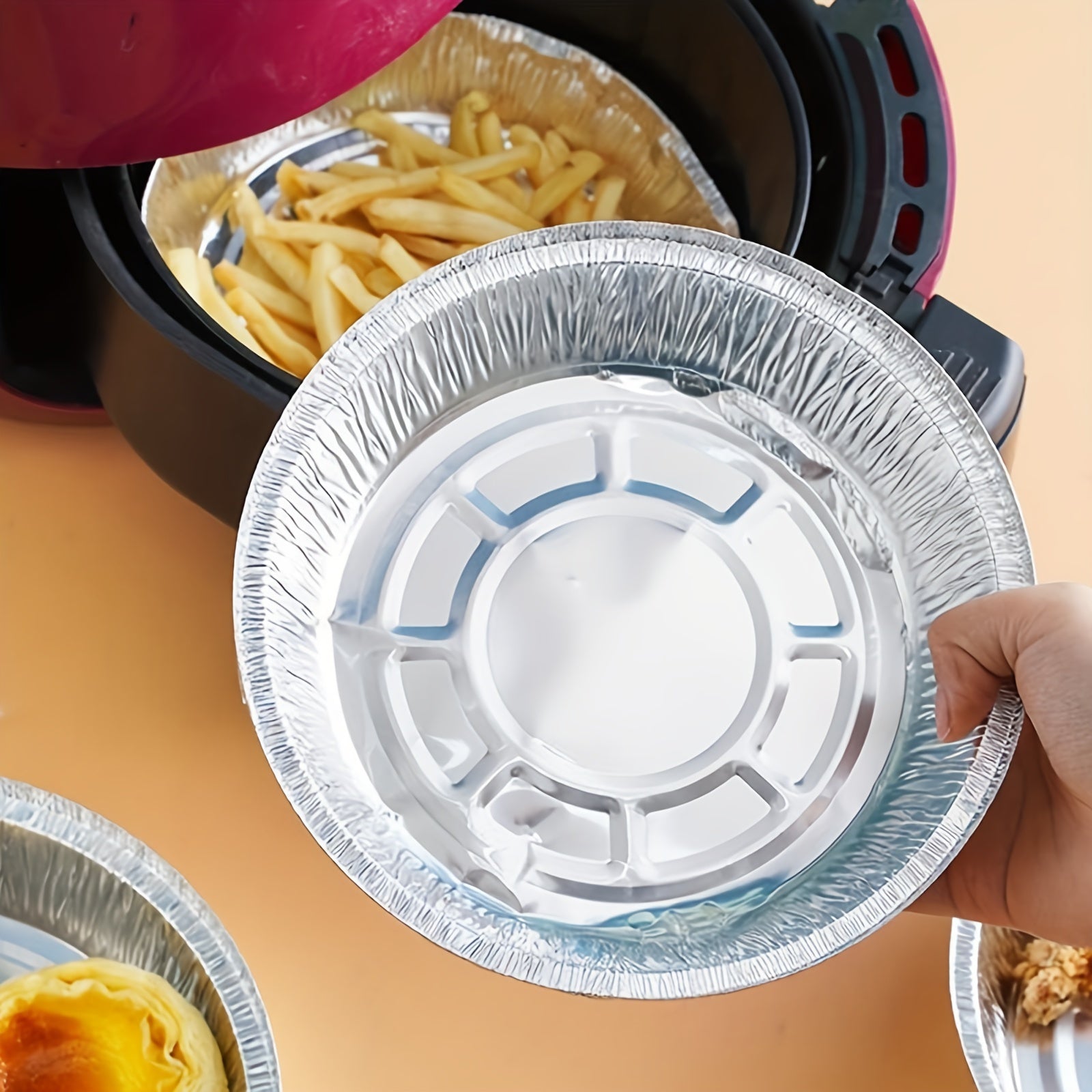 10pc Tinfoil Tray Set for Air Fryers BBQs Camping Parties