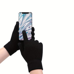 Warm Knitted Gloves Touch Screen Cycling Winter Thickened Cold Proof