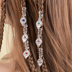Ghost Wig Braids Accessories Spiral Clips Hair Rings Decor Alloy Leaf Pendant