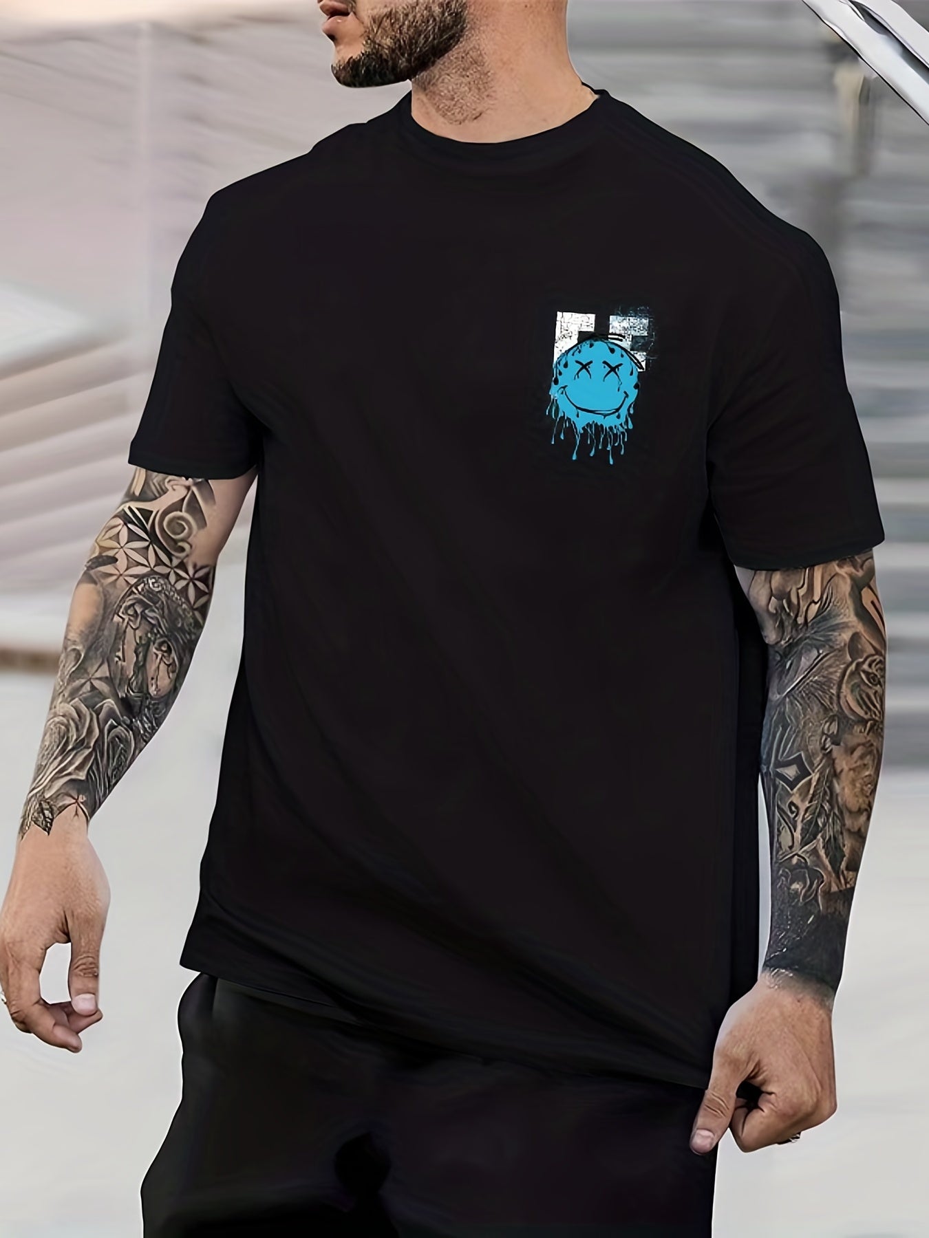 GOD WINS Print Men's Graphic Crew Neck T shirt Casual Comfy Tees