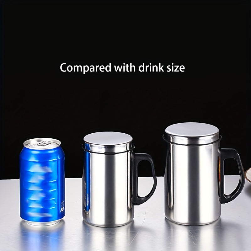 Insulated Stainless Steel Cup with Leak-Proof Lid