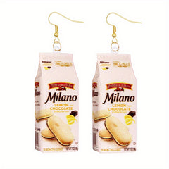 Funny Snack Bag Dangle Earrings Chip Candy Cookie Chocolate Bag Hip Hop Style