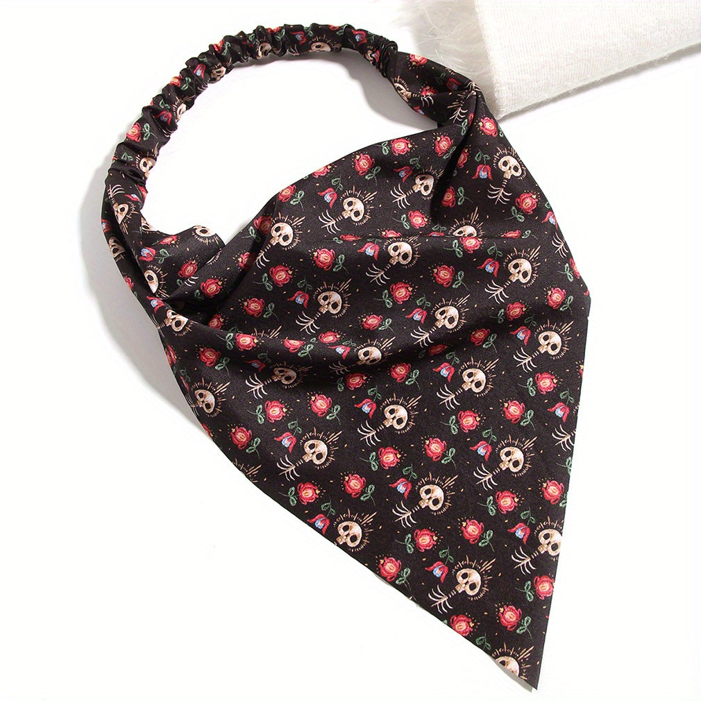 Cartoon Pattern Hair Band Triangle Towel Head Scarf Hair Accessories