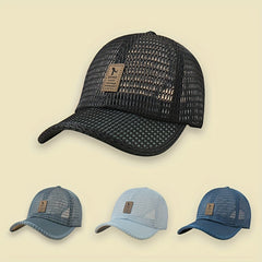 Mesh Hollow Breathable Trucker Hat Unisex Sunscreen Baseball Cap