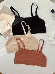3pcs Front Buckle Wireless Bras Full Coverage Comfy & Breathable