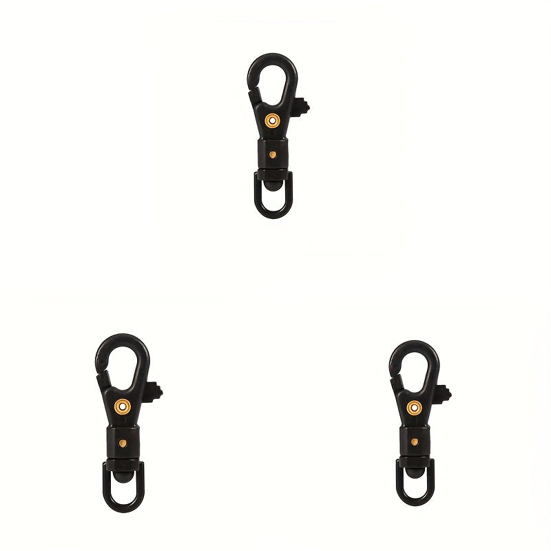 3pcs Quick Release Carabiners Swivel Keychain Clips Buckle Hooks