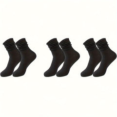3 Pairs Diabetic Socks Non Binding Wide Top Moisture