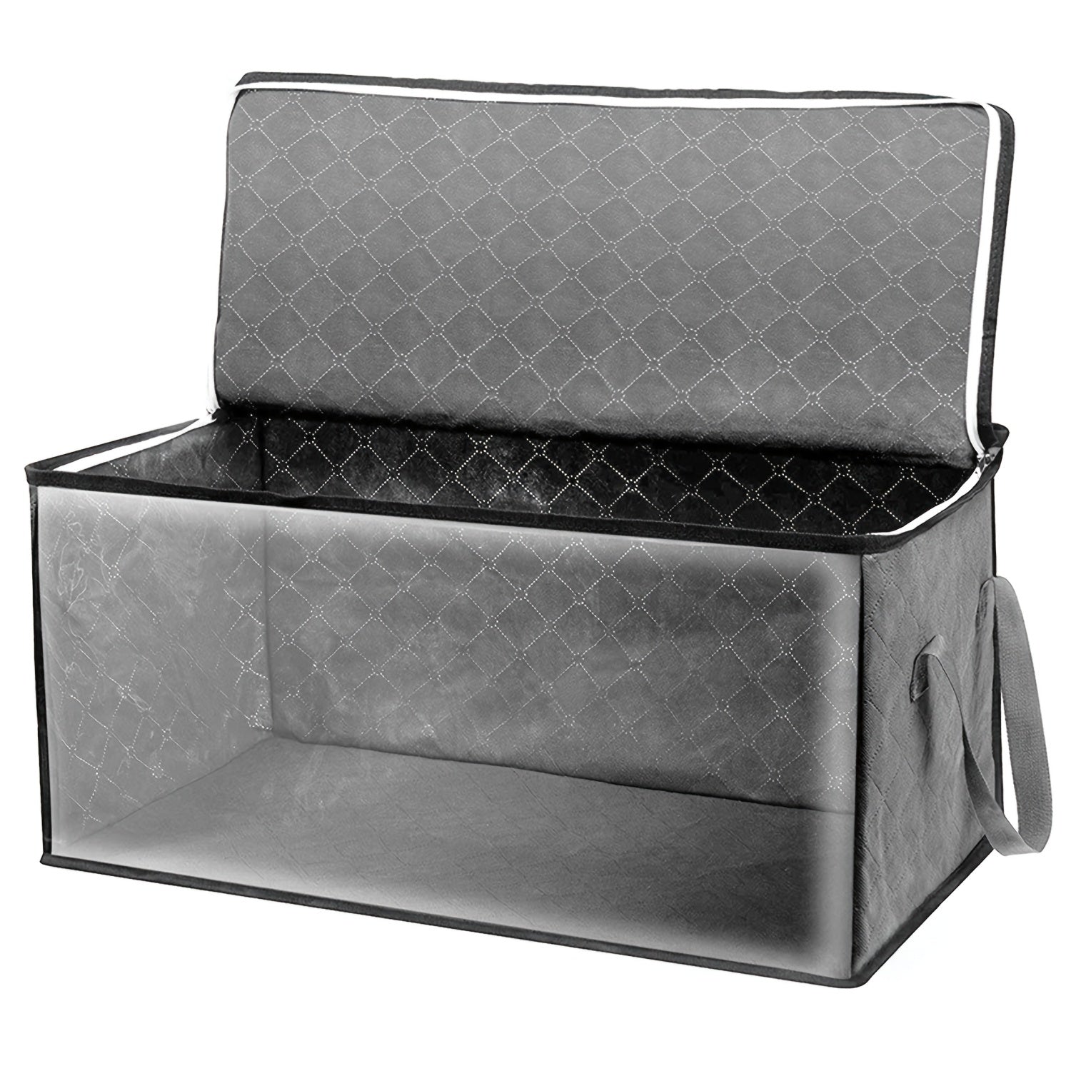Large Capacity Quilted Storage Bag with Window & Handles