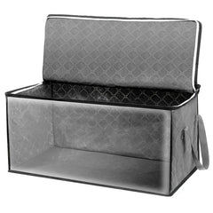 Large Capacity Quilted Storage Bag with Window & Handles
