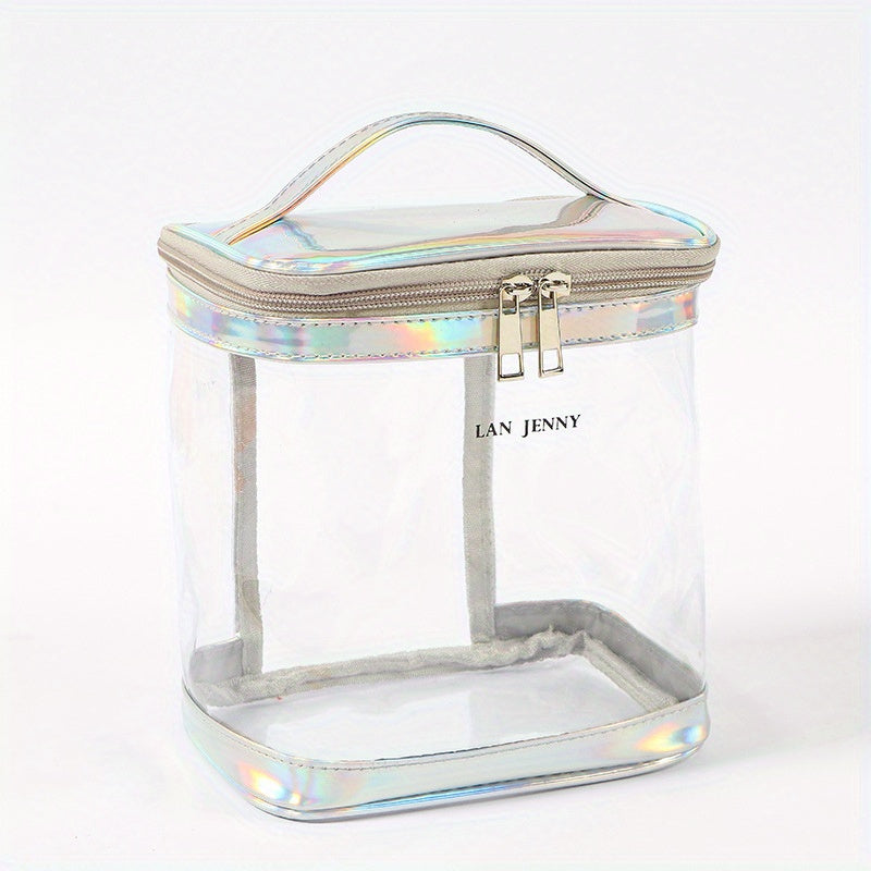Colorful Transparent Cosmetic Bag Waterproof Large Capacity Fitness Wash Bag