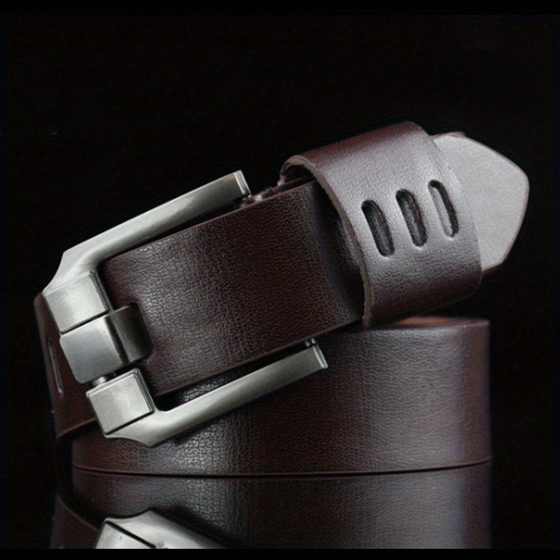 Men's PU Leather Belt Pin Buckle Belt 43 3in