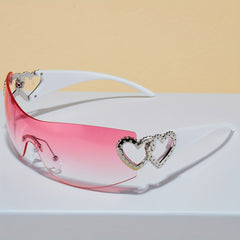 Y2K Rimless Sunglasses For Women Men UV Blocking