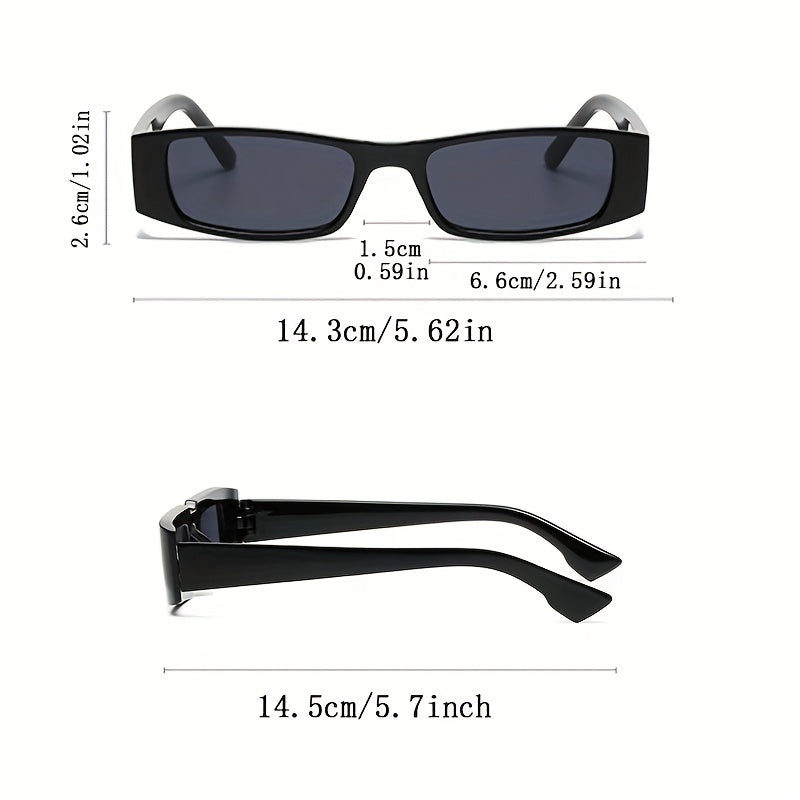Men's Vintage Polarized Square Sunglasses Small Frame