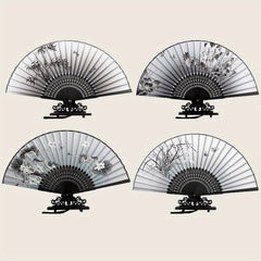 1pc Portable Retro Printed Folding Fan Chinese Style Folding Random