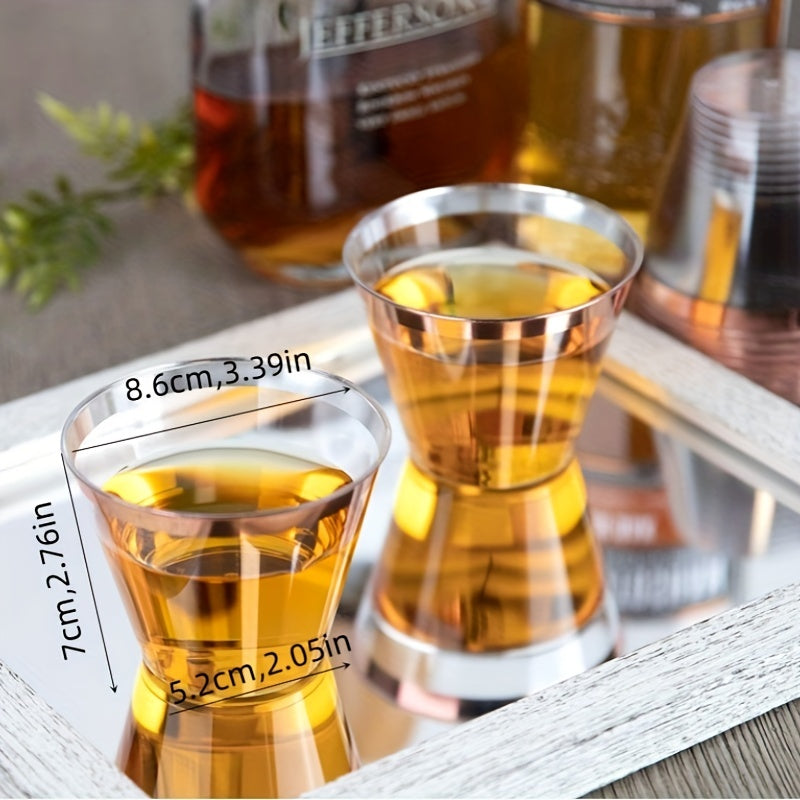 10pcs 9oz Disposable Cups With Golden Rim Wedding Party Supplies