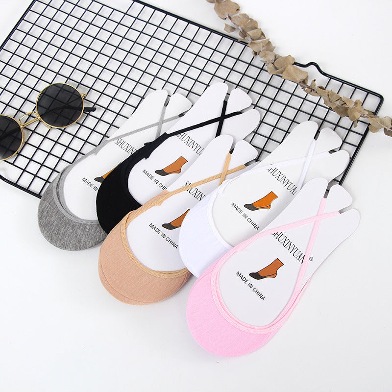5 Pairs Soft Lightweight Non Slip Invisible Socks Women's Stockings