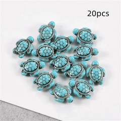20PCS Turquoise Turtle Natural Stone Beads for DIY Bracelet Necklace