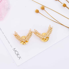Yellow Wheat Collar Pin Brooches for Couples