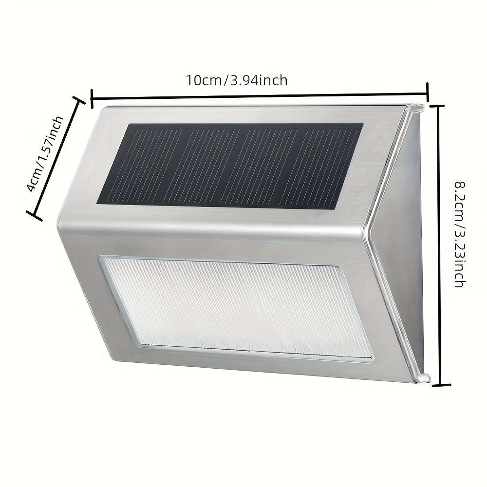 6pcs Solar Deck Lights Waterproof Garden Outdoor Lights