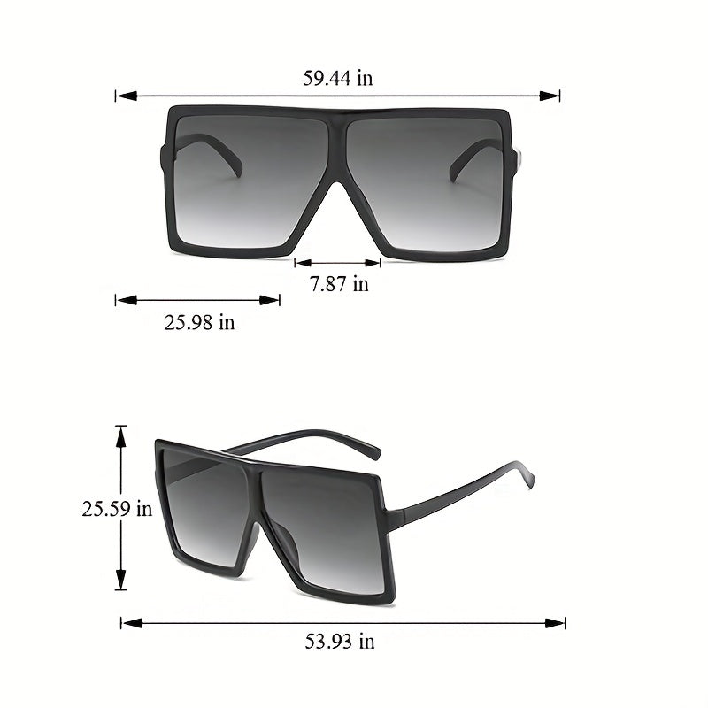 Flat Top Sunglasses Women Men Gradient Lens UV400