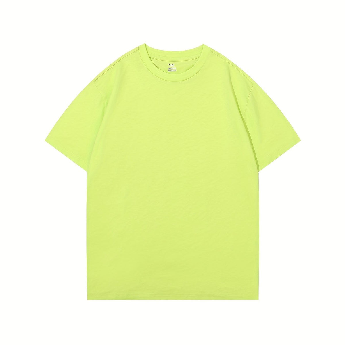 Kids Plain Cotton T Shirt Crew Neck Short Sleeve Top For Summer