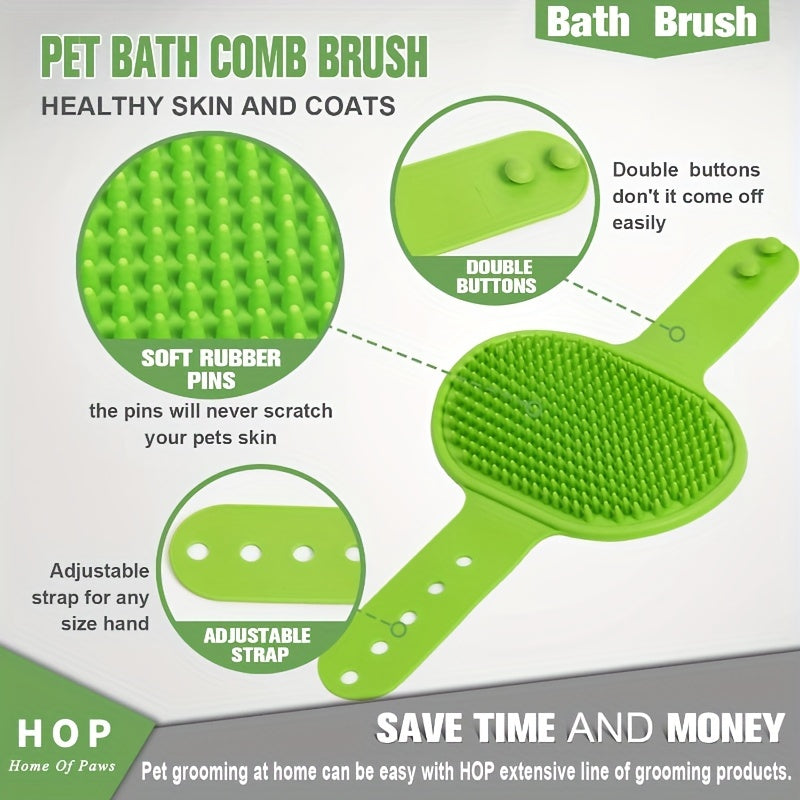 Pet Shampoo Brush & Massage Comb for Dog & Cat Grooming