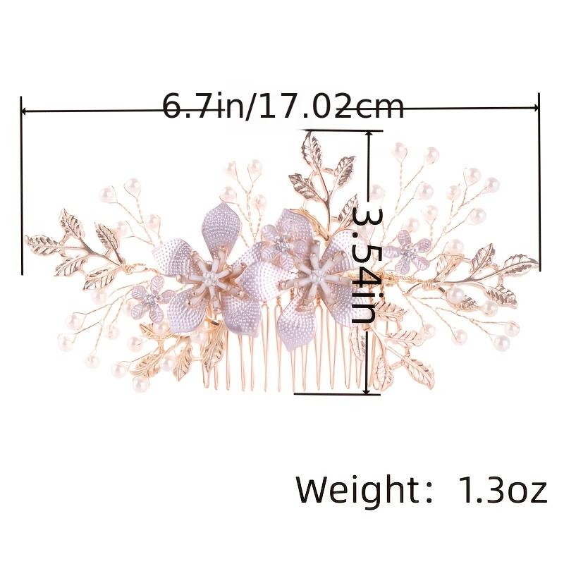 Pearl & Floral Bridal Hair Clip - Wedding Hair