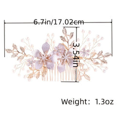 Pearl & Floral Bridal Hair Clip - Wedding Hair