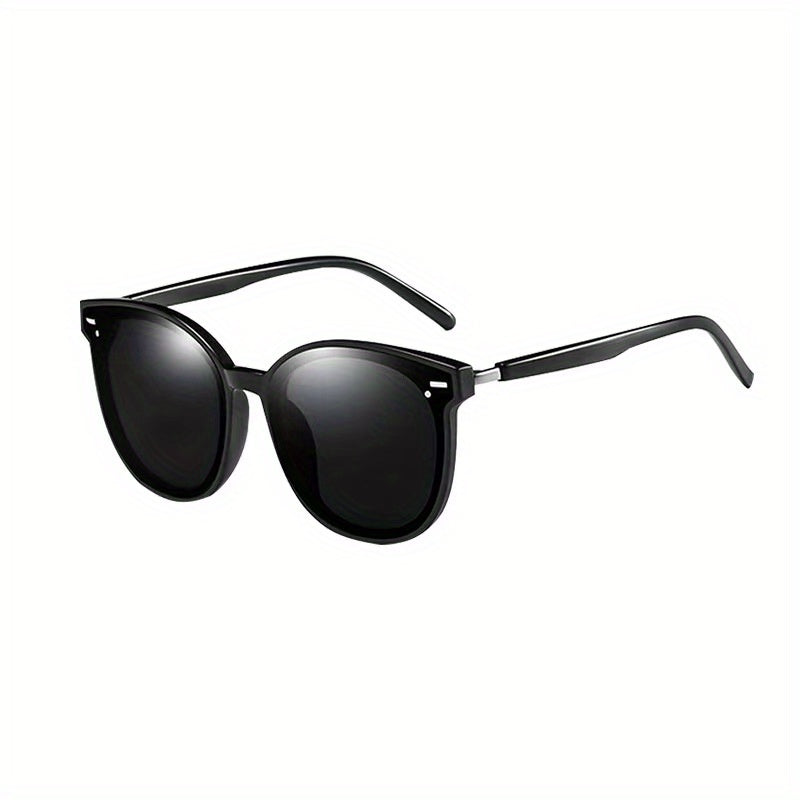 Men's Oval Frame Street Style Sunglasses with Glasses Box & Cloth