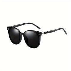 Men's Oval Frame Street Style Sunglasses with Glasses Box & Cloth