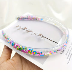 Kids Transparent Sequin Hair Hoop Sweet Hair Accessories
